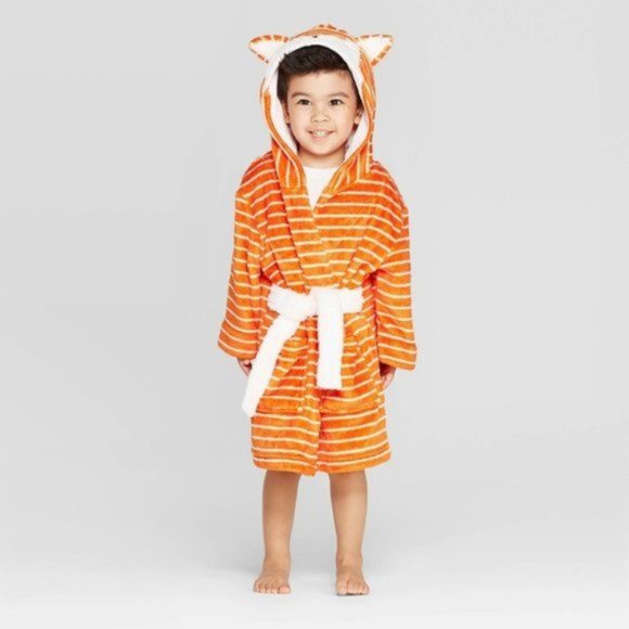NWT Cat & Jack 2T/3T Unisex Hooded Fox Bath Robe - Picture 9 of 9